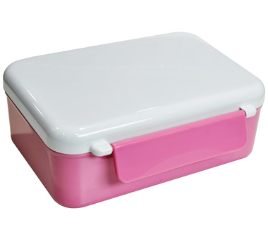 detail Svačinová krabička s dvojitým zámkem - barva spodní krabičky - růžová