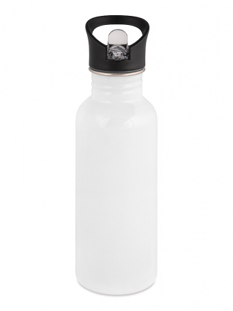 detail Bílá nerezová sportovní lahev na vodu - 600 ml