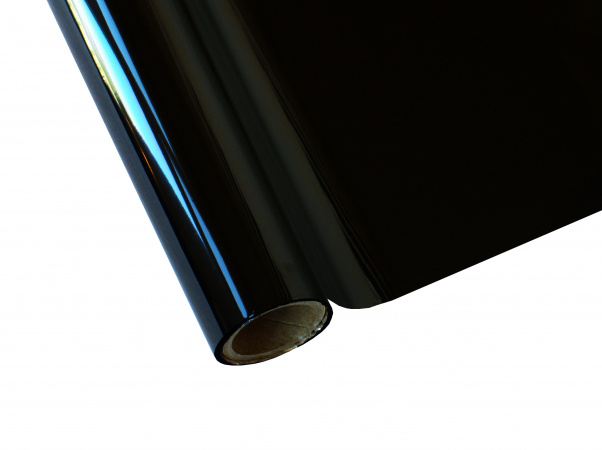 detail Metalická fólie barvící - černá - š.30 cm x 12 m
