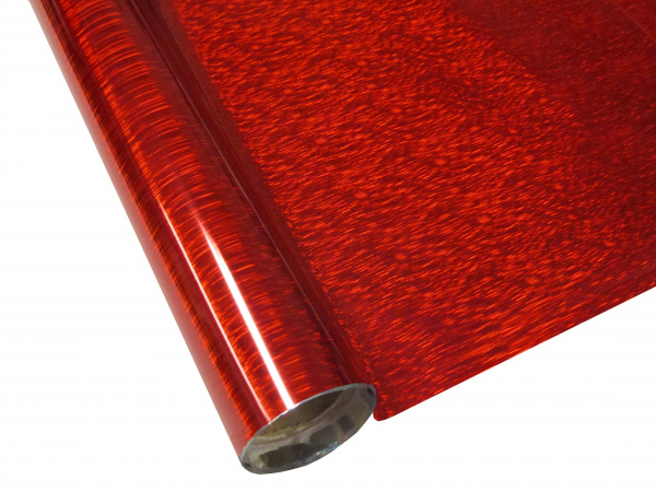 detail Metalická fólie barvící speciál - červená vlna - š.30 cm x 12 m