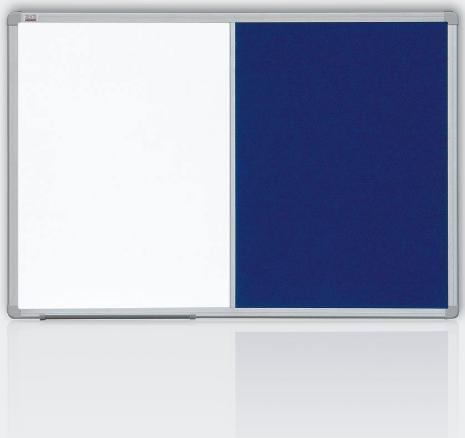 detail kombinovaná tabule 120x90 filc modrý/magnet., rám ALU23