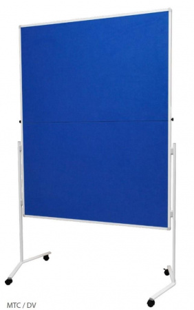detail Moderační textilní tabule modrá 120x150cm - skládací