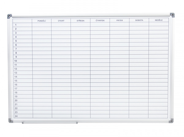 detail Týdenní plánovací tabule ARTA 90x60 cm