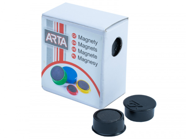 detail Magnety ARTA průměr 16mm, černé (10ks v balení)