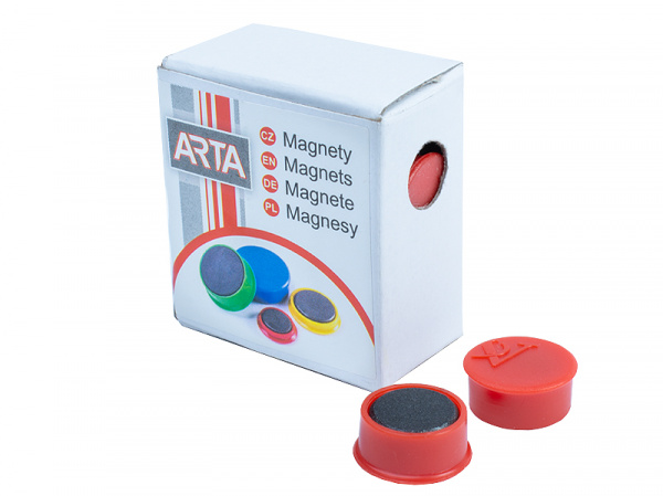 detail Magnety ARTA průměr 16mm, červené (10ks v balení)
