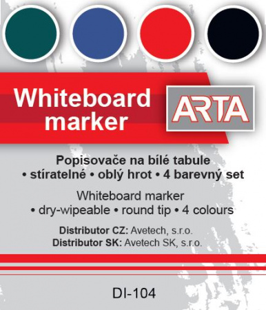 detail Sada popisovačů ARTA na bílé tabule - 4 ks