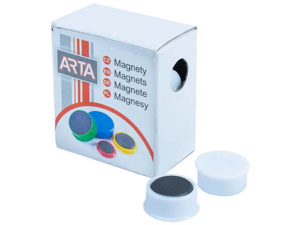 detail Magnety ARTA průměr 16mm, bílé (10ks v balení)