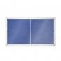 náhled Horizontální vitrína 141x70 cm (12xA4) modrý filc