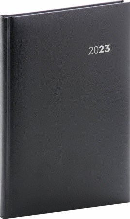 detail Týdenní diář Balacron 2023, černý, 15 × 21 cm