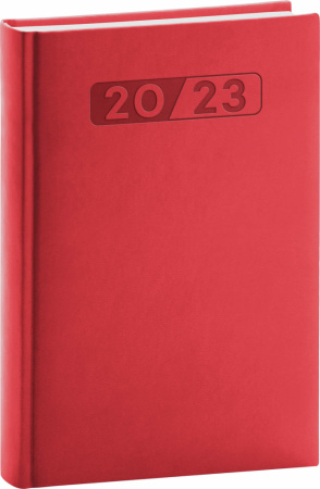 detail Denní diář Aprint 2023, červený, 15 × 21 cm