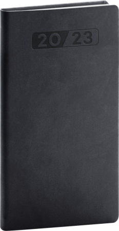 detail Kapesní diář Aprint 2023, černý, 9 × 15,5 cm