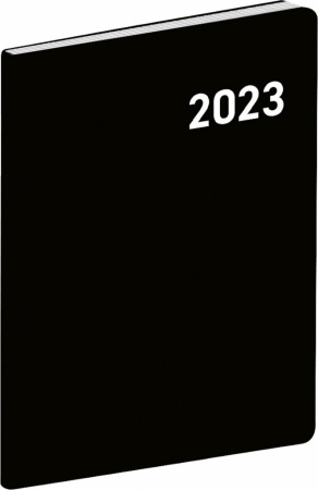 detail Kapesní diář Černý 2023, plánovací měsíční, 7 × 10 cm