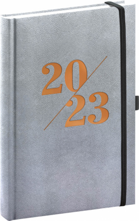 detail Denní diář Vivella Fun 2023, stříbrný, 15 × 21 cm