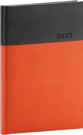 detail Týdenní diář Dado 2023, oranžovočerný, 15 × 21 cm