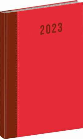detail Týdenní diář Cambio 2023, červený, 15 × 21 cm