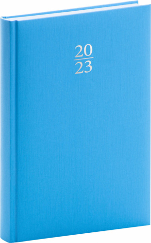 Denní diář Capys 2023, světle modrý, 15 × 21 cm