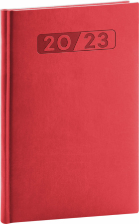 detail Týdenní diář Aprint 2023, červený, 15 × 21 cm