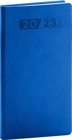 detail Kapesní diář Aprint 2023, modrý, 9 × 15,5 cm