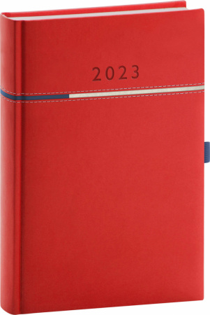 detail Denní diář Tomy 2023, červenomodrý, 15 × 21 cm