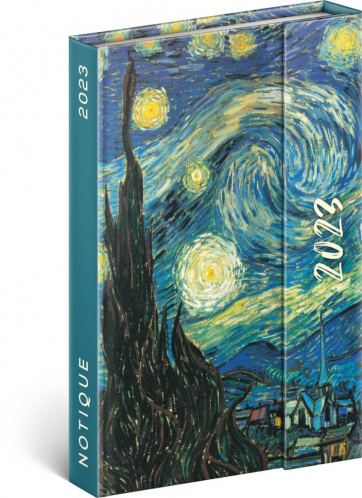 Týdenní magnetický diář Vincent van Gogh 2023, 11 × 16 cm