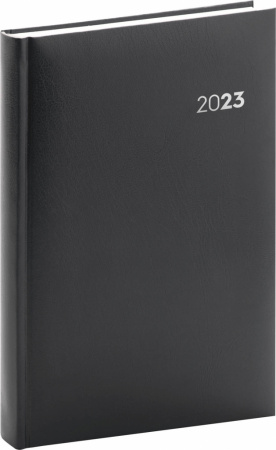 detail Denní diář Balacron 2023, černý, 15 × 21 cm