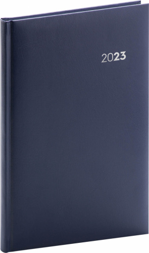 Týdenní diář Balacron 2023, tmavě modrý, 15 × 21 cm