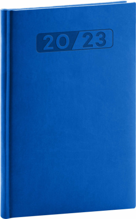 detail Týdenní diář Aprint 2023, modrý, 15 × 21 cm