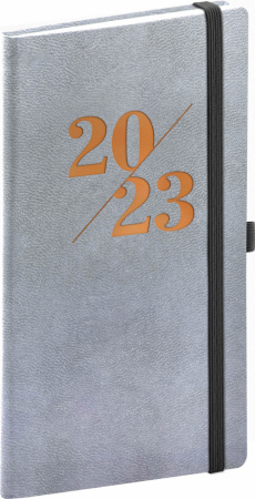 detail Kapesní diář Vivella Fun 2023, stříbrný, 9 × 15,5 cm
