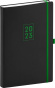 náhled Denní diář Nox 2023, černý / zelený, 15 × 21 cm