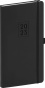 náhled Kapesní diář Nox 2023, černý / černý, 9 × 15,5 cm