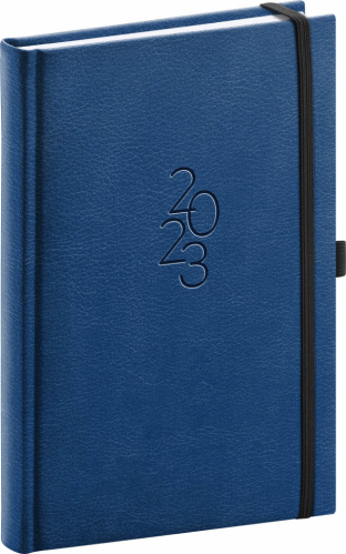 Denní diář Majestic 2023, modrý, 15 × 21 cm