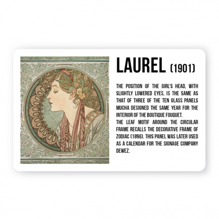 detail Magnet Alfons Mucha - Laurel