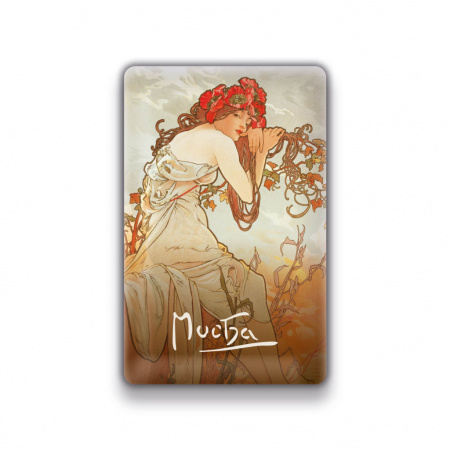 detail Magnet Alfons Mucha - Léto, 54 × 85 mm