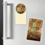 náhled Magnet Alfons Mucha – Zima, kulatý, 5 cm