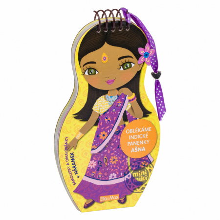 detail Oblékáme indické panenky AŠNA – Omalovánky