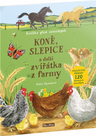 detail KONĚ, SLEPICE a další zvířátka z farmy – Kniha samolepek