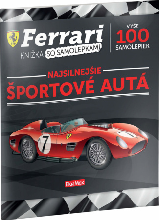 detail FERRARI, športové autá – Kniha samolepiek