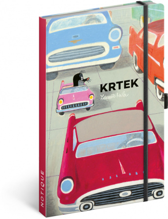 detail Notes Krtek a autíčko, linkovaný, 13 × 21 cm