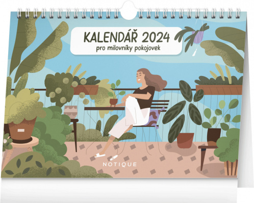 Stolní kalendář pro milovníky pokojovek 2024, 30 × 21 cm