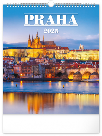 detail Nástěnný kalendář Praha 2025, 30 × 34 cm