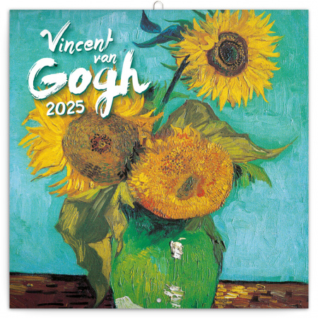 detail Poznámkový kalendář Vincent van Gogh 2025, 30 × 30 cm