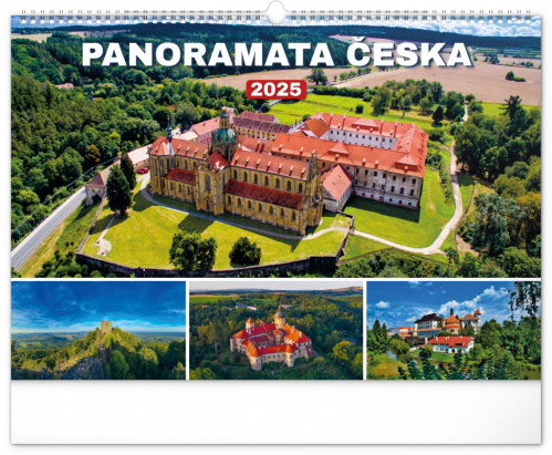 Nástěnný kalendář Panoramata Česka 2025, 48 × 33 cm