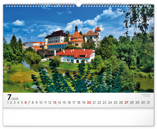 detail Nástěnný kalendář Panoramata Česka 2025, 48 × 33 cm