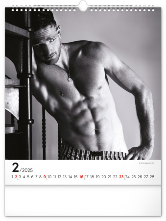 detail Nástěnný kalendář Men 2025, 30 × 34 cm