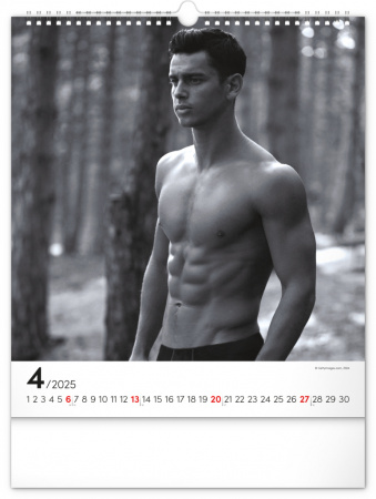 detail Nástěnný kalendář Men 2025, 30 × 34 cm