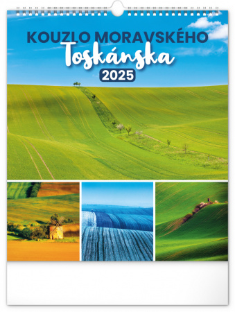 detail Nástěnný kalendář Kouzlo Moravského Toskánska 2025, 30 × 34 cm