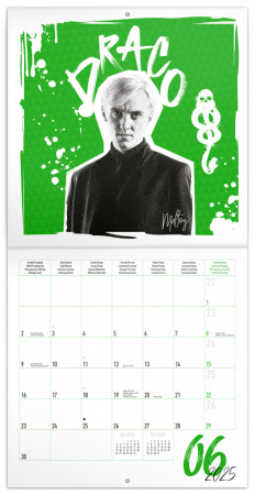 detail Poznámkový kalendář Harry Potter 2025, 30 × 30 cm